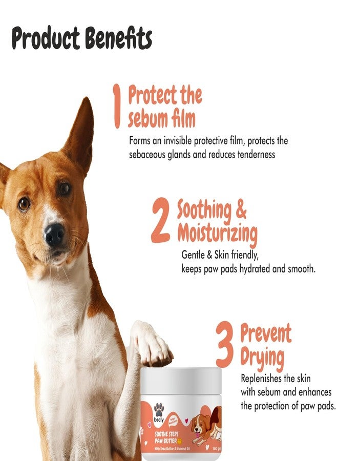 هارودز زبدة بي إس سي إل واي الطبيعية للكلاب والقطط | بلسم آمن للكلاب والقطط للتشققات وجفاف الكفوف والأنف | يعالج ويصلح ويرطب الكفوف والمرفقين والأنف الجاف والحكة (100 غرام) (عبوة واحدة) - Image 5